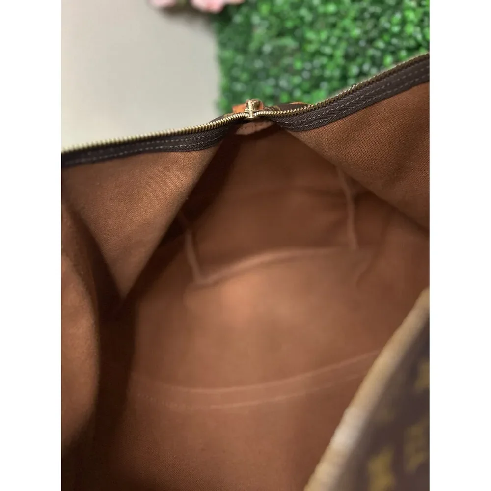 Louis Vuitton Keepall 50 Monogram Travel Bag w/ Luggage Tag, Handle Band & Strap